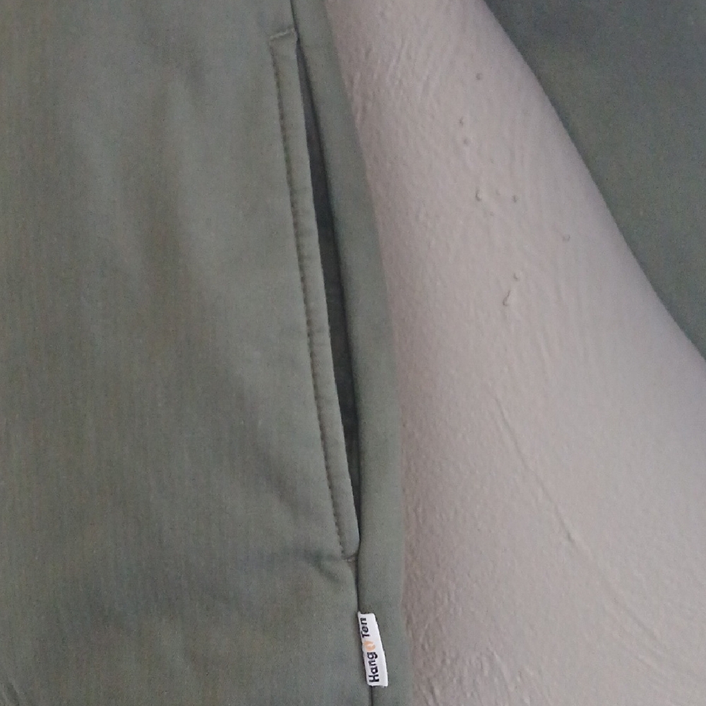 Hang Ten Olive Utility Jacket with Cream Collar Sz S - Picture 4 of 7